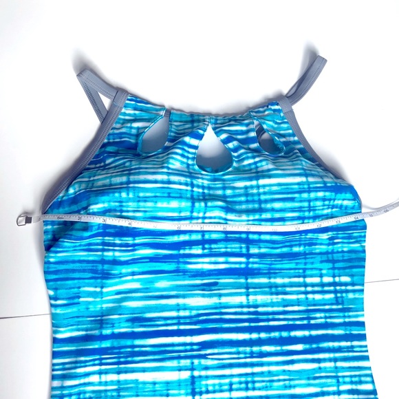 NEW FREE COUNTRY Tankini Swimsuit Top Small Blue - Picture 10 of 16